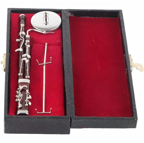 Natudeco Adornos De Fagot 17 Cm/6,7 Pulgadas Decoración De Adornos De Fagot Decoración En Miniatura Mini Instrumento Musical Modelo De Regalo Artesanía Mini Decoración De Fagot para Decoración