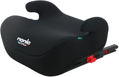 Nania Child Booster seat Isofix Isize126-150cm -Group 2/3 (15-36kg) - Made in France - (Bubble fix Black)