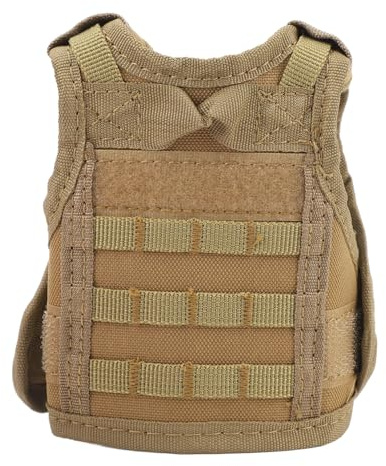 SASKATE Mini Gilets de Bière, Couverture de Gilet de Bouteille de Bière en Nylon, Gilets de Bouteille de Boisson Réglables, Mini Gilet de Bière Tactique, pour la Décoration de la Bière
