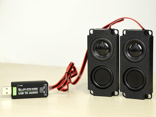 Módulo de audio USB, tarjeta de sonido USB, convertidor de audio externo compatible con Raspberry Pi/Jetson Nano, compatible con grabación y reproducción, códec estéreo, Plug and Play, viene con