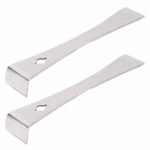 Hive Tool Set of 2 – 17cm Solid Stainless Steel Beekeeping Tool with J-Hook & Scraper for Frame Lifting, Propolis Removal & Hive Maintenance