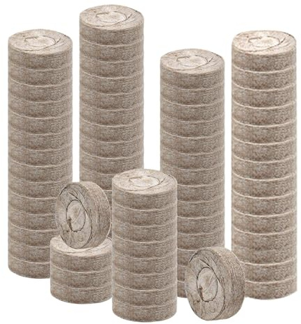 Tierra Vegetal | 100 Piezas de Abono de Inicio - 3 CM Turba para Jardín - para Exterior, Hortalizas, Flores, Árboles, Cactus, Orquídeas, Bonsái, Monstera