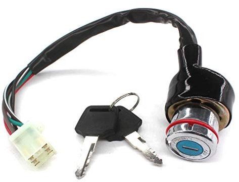 HURI 6 broches Serrure moto universel Start Interrupteur d'allumage pour Quad ATV Lifan viele Types