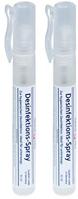 HANSE PRO Desinfektions-Spray, 2 x 10 ml I Hygiene-Spray I Hände- und Flächen-Desinfektions-Mittel klein I für Hände, Haut und Flächen I beseitigt Bakterien, Pilze und Viren