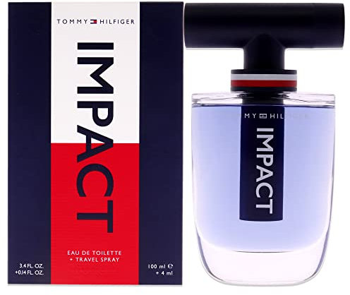 Tommy Hilfiger – Tommy Impact Eau de Toilette 100 ml – Herren Parfüm – Holzig-aromatischer Duft – Holzige Zitrusnoten – Transparenter Glasflakon