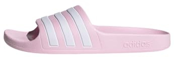 adidas Unisex Kids Adilette Aqua Slides Kids Shoes, Cloud White/Silver Met/Cloud White, 3 UK