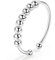 EUDORA Harmony Ball S925 Sterling Silber Anxiety Fidget Ring Anti Stress Ringe für Damen, Spinner Einstellbare Ringe Angstring Relief Spinner Fidget Anti Stress Ring Schmuck, Geschenk für Frauen
