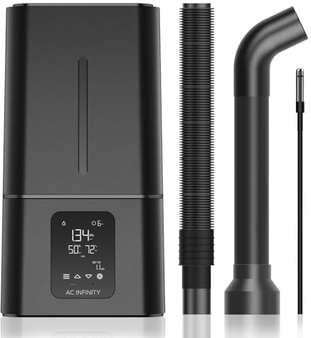 AC Infinity CLOUDFORGE T7 – Pflanzen-Luftbefeuchter 15 L mit VPD-Luftfeuchtigkeitssteuerung, 10-stufigem Präzisionsvernebler, verlängerbarem Auslassschlauch auslaufsicherem Verschluss Grow Zelte