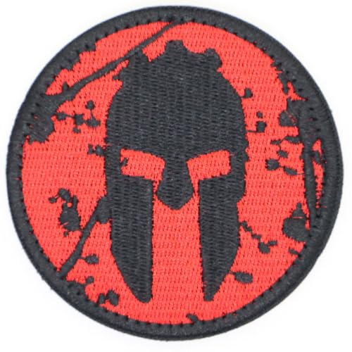 Tyg spartan hjälm morale lapp krok och ögla 7,5 cm broderad bricka taktisk airsoft lappar militär armé