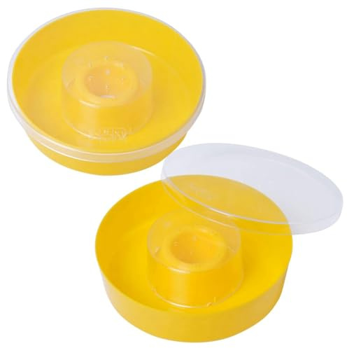 NISHZHU Bee Feeder Bee Top Feeder Drinking Bowl for Bees Drinking and Beekeeping Supplies (2-Pack)