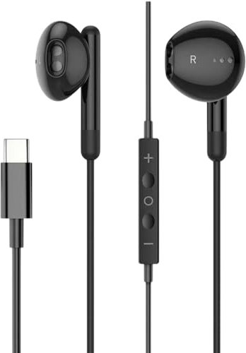 Écouteurs Câblés USB C, C Microphone Écouteurs Intra-auriculaires 13 G, Casque Filaire HD Avec Contrôle Du Volume Pour Les Gènes, Bureaux Écouteurs Type C 3,5 Mm, Accessoire Pour Lecteur Numérique
