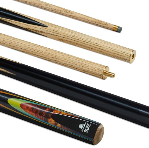 POWERGLIDE Eclipse Snooker-Queue, Schwarz, Grün, Grau, Braun, Full Size 57