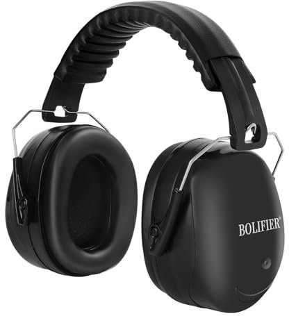 BOLIFIER Ear Defenders for Adults, SNR 33dB Adult Ear Defender Noise Cancelling Headphones, Adult Hearing Protection Safety Ear Protectors Sensory Headphones for Autism Shooting Mowing Construction