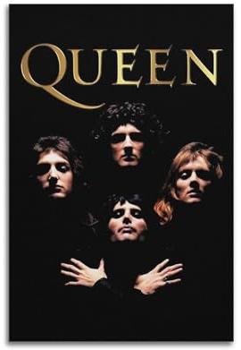 ZHAOART Póster musical de Band Queen para habitación, pintura decorativa estética, lienzo, arte de pared, dormitorio, oficina, regalo, 30 x 45 cm, estilo sin marco