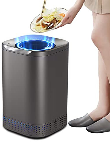 Contenedor eléctrico de compostaje, compostador automático de residuos de alimentos para uso en cocina, fácil operación con un botón para convertir los residuos en compost, solución ecológica de