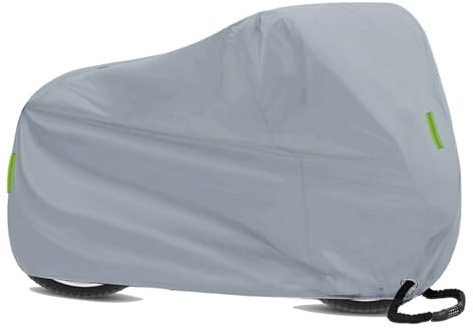 Cykelöverdrag oxtyg 200 x 110 x 70 cm med förvaringsväska, universell passform, alla väderskydd för cykel ycle Ebike (svart/silver)
