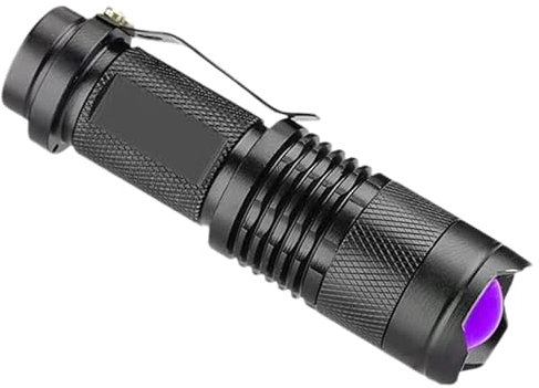 Lampe torche UV - Fonction de mise au point télescopique - Détecteur d'urine pour animaux de compagnie - Détection d'urine d'animaux de compagnie ultraaviolet - Lampe de poche Scorpion pour encre
