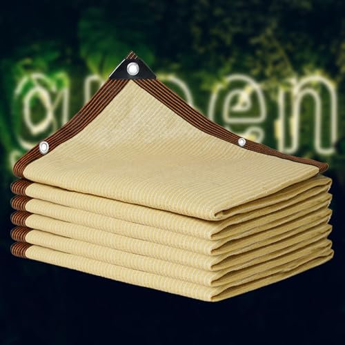 Filet Ombrage Potager 3m X 4m Bache pour Pergola Tissu d'ombrage Toile pour Pergola bache Soleil Jardin Balcon/Garage/Ferme/Voitures/Pergola,beige-2x5m