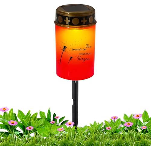 Weldphur Lumi da Tomba | Lampada Cerimoniale A Candela | Luce a LED Esterna Memoriale per Giardino Cimitero Sentiero Tombale Cortile Casa e Decorazioni per Feste all'Esterno