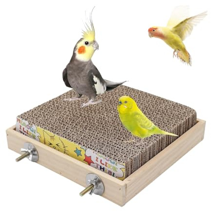 Perches d'oiseaux pour cage - Jouet en carton à mâcher pour oiseaux | Cintres pour cage | Cardboard interactif pour jeu d'enrichissement Macaws Conure Pi