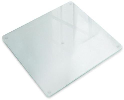 Skärbräda 60x52 cm | med Halkfria Fötter | för Kök | Härdat Glas | Lätt att Rengöra | Reptålig | Frostat Glas | Mattglas | Rektangulär | Köksbräda | Värmebeständig