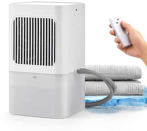 Colchón Refrigerante para Cama, Sistema De Colchón Eléctrico con Agua Fría para Personas Que Duermen Calientes Y Sudor Nocturno, 3 Niveles Ajustables, Tanque De Agua Visible De 2l