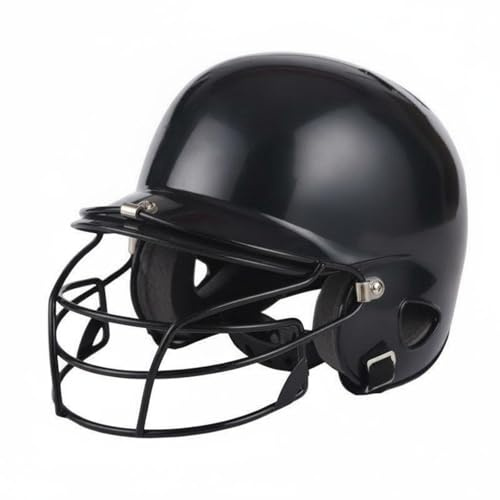 Chatonshen Casque de Baseball pour Enfants Sécurité Avancée Protection Dégagement Visuel Bonne Ventilation Coussin Moelleux Adapté à l'Entraînement Compétitions Plein Air, Noir, Enfants A