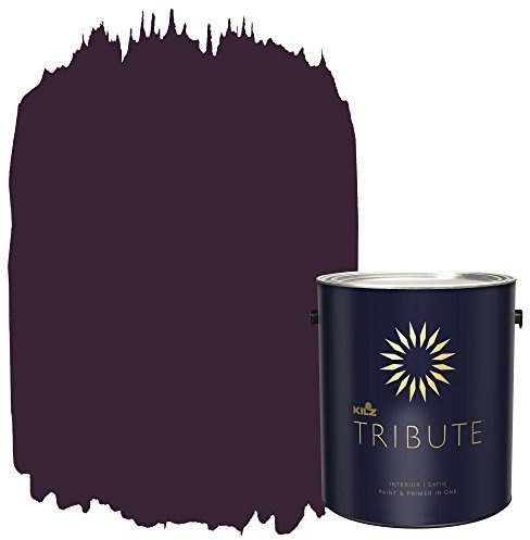 KILZ TRIBUTE Paint & Primer, Interior, Satin, Beetroot Purple, 1 Gallon