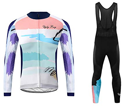 UGLY FROG New Bike Wear Radsport Bekleidung Kit Herren Winter Fleece Warm Long Sleeve Trikots & Shirts Rennrad Trikot Set Herren Team Radtrikot Langarm & Hosen Jersey Anzug DEHSCX05