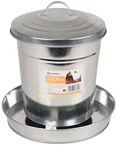 Flamingo 310045 Futterautomat Hedwig Verzinkt 6L