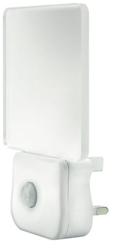 Integral LED Motion Sensor Night Light, Plug in Wall with Dusk to Dawn Photocell Sensor, for Hallways, Landings, Stairs, Kitchens, Bedrooms, Baby’s Nursery and More,Transparent, 1-Pack