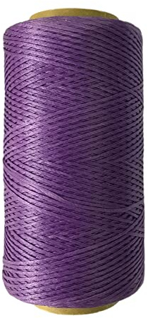 Anawakia 260 m Wax Thread Sewing Thread All-Purpose Waxed Leather Thread Cord Leather Yarn Sewing Craft Saddle Thread Threading Thread Diameter 0.8 mm (Purple)
