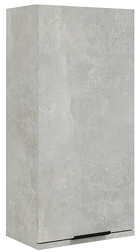 vidaXL Wand Badschrank Hängeschrank Wandschrank Badezimmerschrank Badmöbel Badezimmermöbel Aufbewahrungsschrank Betongrau 32x20x67cm