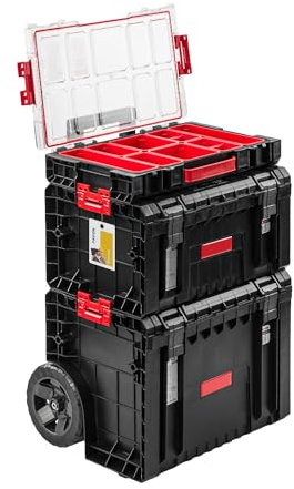Rollende Werkstatt - Premium Werkzeugtrolley 690 x 365 x 445 mm - Werkzeugkasten auf Rädern Sehr stabil Chemikalienbeständig Werkstattwagen Werkstattkoffer
