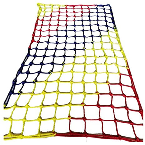 Kletternetz Treppen Balkon Schutzseil Netz, Sicherheitsnetz Kinder, Draussen Dekor Netz Schutz Zaun Kletternetz Outdoor-Kletternetz Fitness Net (Color : 8mm-10cm, Size : 2X4m/6.6X13.12ft)