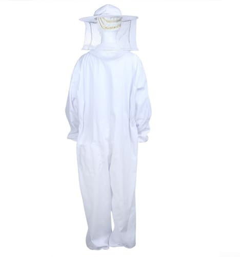 Ganzkörperschutz Imkeranzug mit rundem Schutz, Baumwolle Imkerbekleidung, Imkerbedarf Ausrüstung (XL)