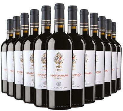 Il Pumo Negroamaro IGP Salento | 13.5% ABV | San Marzano | Vegan Italian Red Wine | 12 x 75cl Bottles