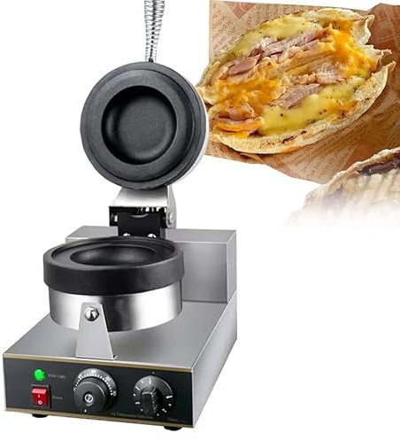 máquina para hacer hamburguesas, máquina para hacer gofres de relleno de helado, máquina para hacer conos de gofres 1300W, máquina de hamburguesas antiadherente, máquina para hornear hamburg