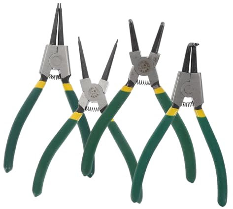 PRETYZOOM 1 Juego alicates precisos para anillos de seguridad pinzas para anillos de retención alicates para anillos de seguridad pinzas de resorte para quitar acero