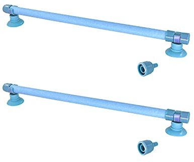 FuninCrea 10-inch Fish Tank Bubble Wall Air Stone Tube, 2PCs Aquarium Air Bar Tube Bubble Release Diffuser Bar for Fish Tank Air Pump (Blue)