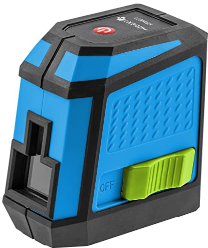Högert Technik - Selbstnivellierende Laser-Wasserwaage I Kreuz- und Seitenmessung I Radius bis 12m I Durchmesser bis 24m I Rot Laserpointer I Stativ-Gewinde 1/4” I HT4M071