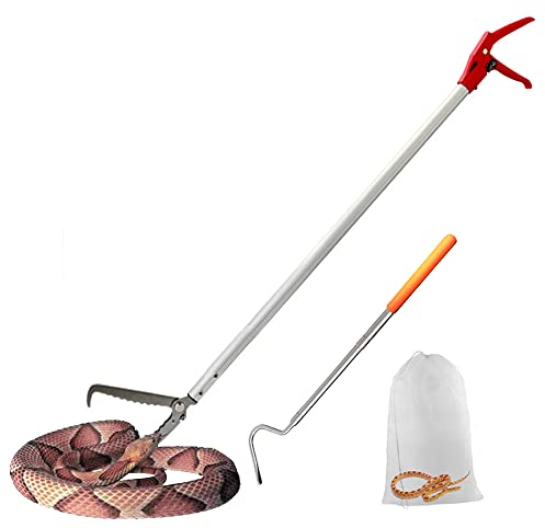 V-CHEETONG Schlangenzange, Rassel, Schlangenfänger, strapazierfähig, Zickzack, breite Backen, Handhabungswerkzeug mit Schloss und komfortablem Griff