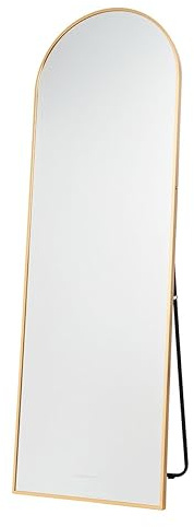 Flamingueo - Espejo de Pared Grande, Espejo de pie, Espejo Dorado, Espejo de Arco, decoración de casa, Espejo Grande, decoración de Dormitorio, Espejo Grande, decoración