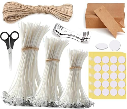 Kerzen Selber Machen Set - Kerzendocht Set für Kerzenformen zum Gießen, Dochte für Form Formen, Silikonform, Wick für DIY Aromatherapie Herstellung Supplies