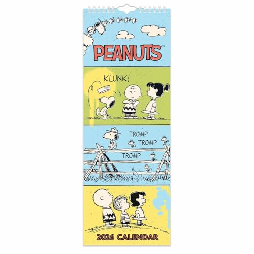 Calendario da parete 2026 Peanuts Slim con visualizzazione mensile Portico Designs Ltd