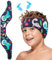 Funyord Schwimmstirnband für Kinder aus Neopren, Elastisches Band mit Ohrenschutz für Schwimmen und andere Wassersportarten (Marineblau, M)