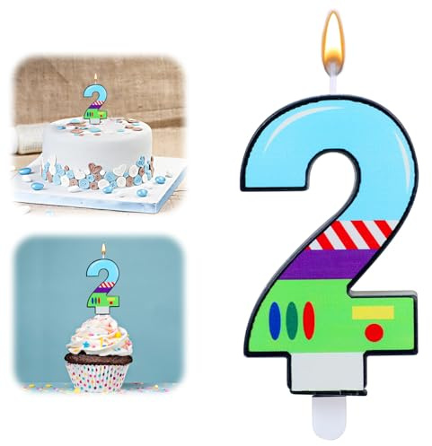 Boxob Cartoon Story Birthday Candle, Multicolor, Unscented, Indoor, Novelty, 1.14x3.26 Inches, 1 Count, 1 Wick, No Container