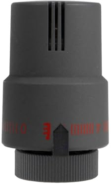 VANCOCO Tête thermostatique M30 x 1,5 mm - Robinet de radiateur - Valve de chauffage - Anthracite - Capteur liquide avec position anti-gel