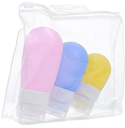 NOLITOY 1Set Bottiglie per Lozione per Viaggi Contenitori Portatili per Shampoo e Cosmetici con Sacchetto per Amanti Dei Viaggi