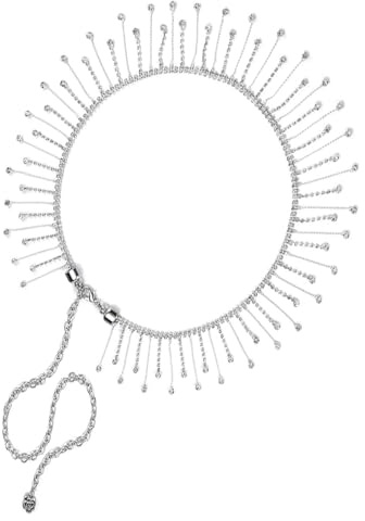 Hunphy Ceinture à Paillettes Avec Strass, Ceinture à Paillettes Pour Femme, Strass ceinture de Bijoux en Argent Pour Robe, Veste, Denim